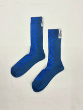 画像をギャラリービューアに読み込む, 【Rebirth by SIIILON】CHECKED SOCKS [BLUE]
