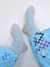 画像をギャラリービューアに読み込む, CHECKED SOCKS [GRAY]

