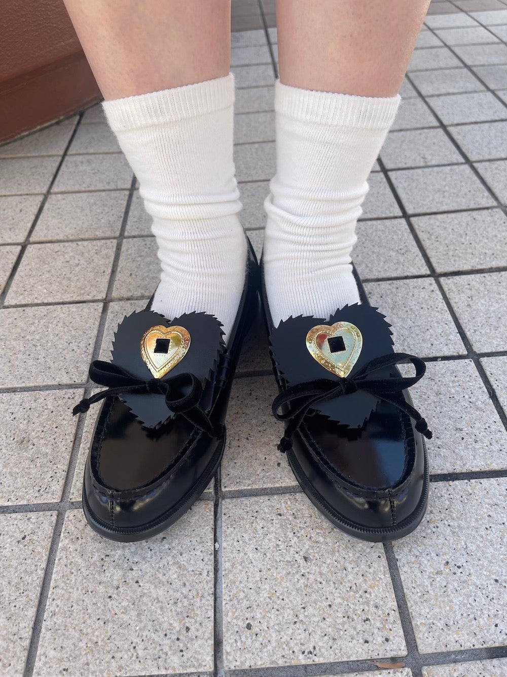 新品　SIIILON × HARUTA Memory loafers Memory loafers “Crack heart” – SIIILON